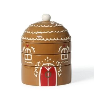 Target Bullseye Christmas 2025 Ceramic Gingerbread House Stacking Measuring Cups